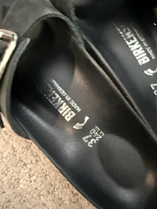 Birkenstock Madrid Big Buckle Oiled Leather Black 37/6-6.5US - Picture 4 of 8